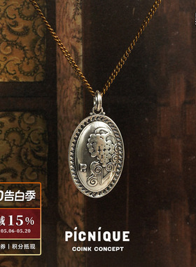 PICNIQUE夜莺与果实复古钱币项链