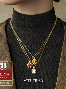 金枫露白水晶锁骨链项链