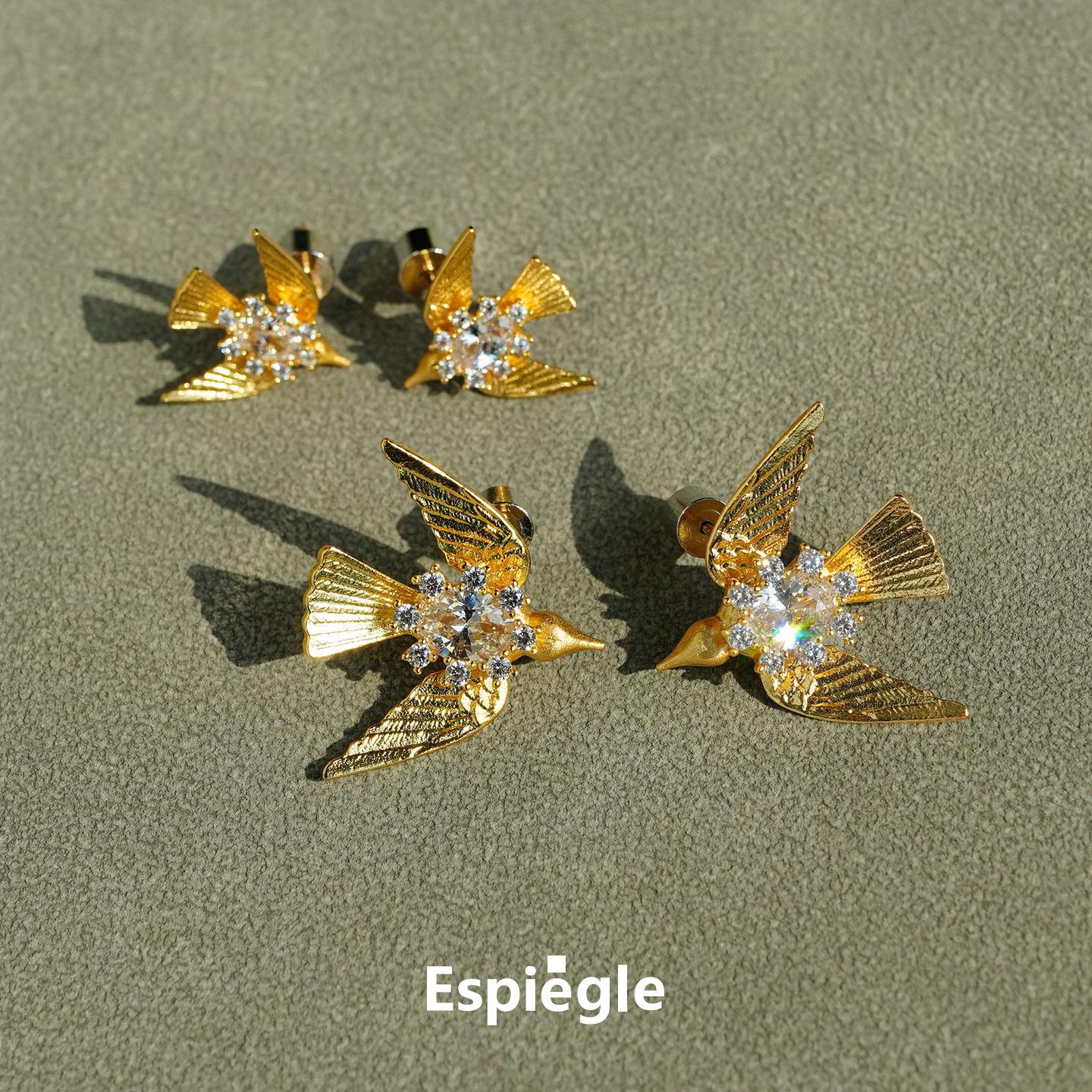 DoveGolden飞鸟金色耳钉