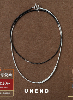 UNEND 倾落Cascade长项链 纯银小众原创设计简约气质玛瑙毛衣链