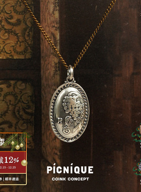 PICNIQUE夜莺与果实复古钱币项链