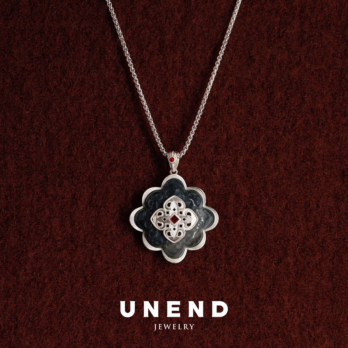 UNEND止续时之花纯银项链