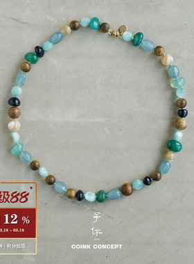 ZIXIU子休中式小众沉香露珠项链