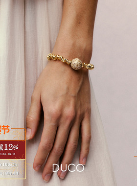 DUCO 大漆珠不规则金属手串 原创设计小众礼物高级感手链默叙
