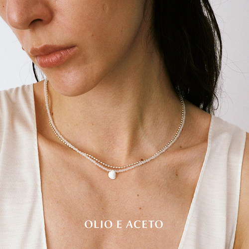 OLIOEACETO纯银贝壳双层项链