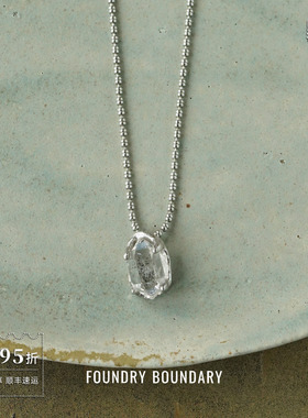 FOUNDRY BOUNDARY 纯银闪灵星点项链 水晶吊坠原创设计师银饰默叙