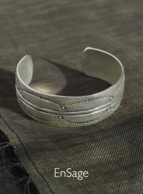 ENSAGE流纹原脉纯银手镯