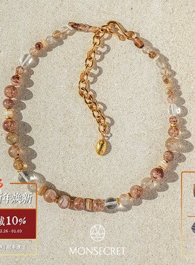 MONSECRET波光白水晶项链