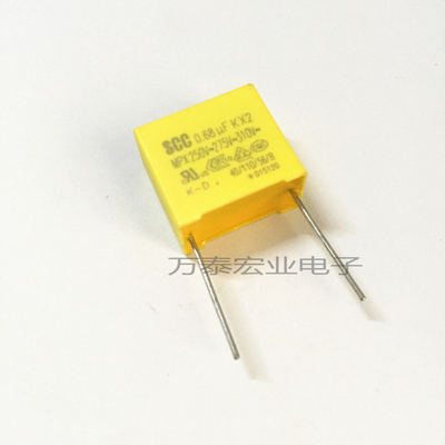 台湾SCC实全高品质安规电容器 275V684K 0.68UF P15MM