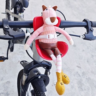 公路车自行车拉布布labubu公仔安全座椅装 抖音骑行车搭子 饰通用款