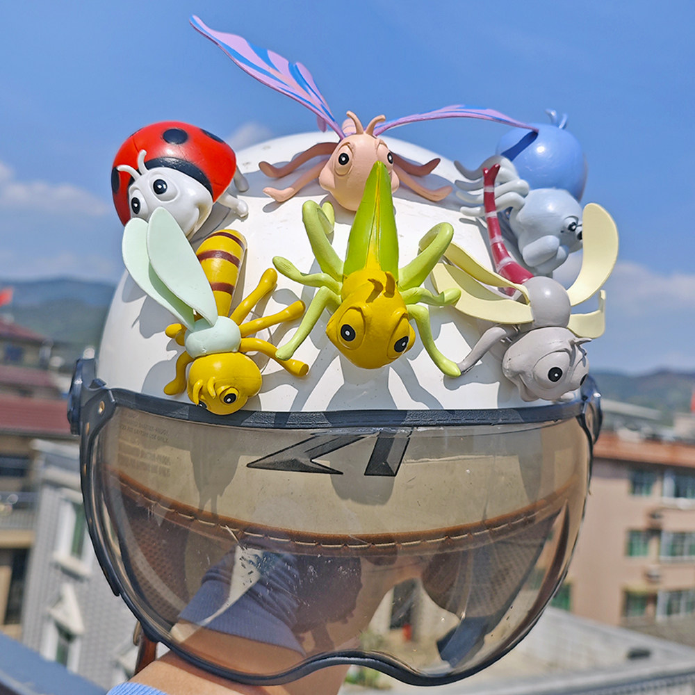 头盔装饰可爱昆虫动物蚂蚁蜜蜂电瓶车摩托车通用搞笑拍视频抖音