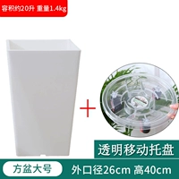 Квадратные белые высокие сапоги