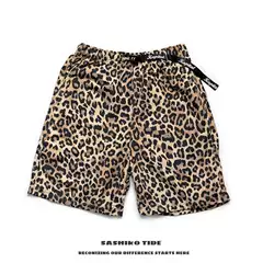 21Ss Kapital Hirata Kazuhiro Quick-Drying Leopard Print Japanese-Style Nylon Loose-Fitting Casual Shorts for Men and Women