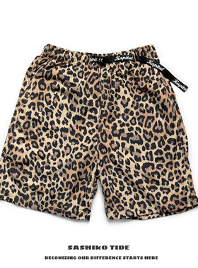 21SS KAPITAL 平田和宏 速干豹纹印花日系尼龙宽松男女款休闲短裤