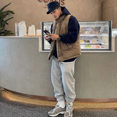 BOY秋冬保暖防寒加厚男女同款 PIER39CITY 防水羽绒背心马甲