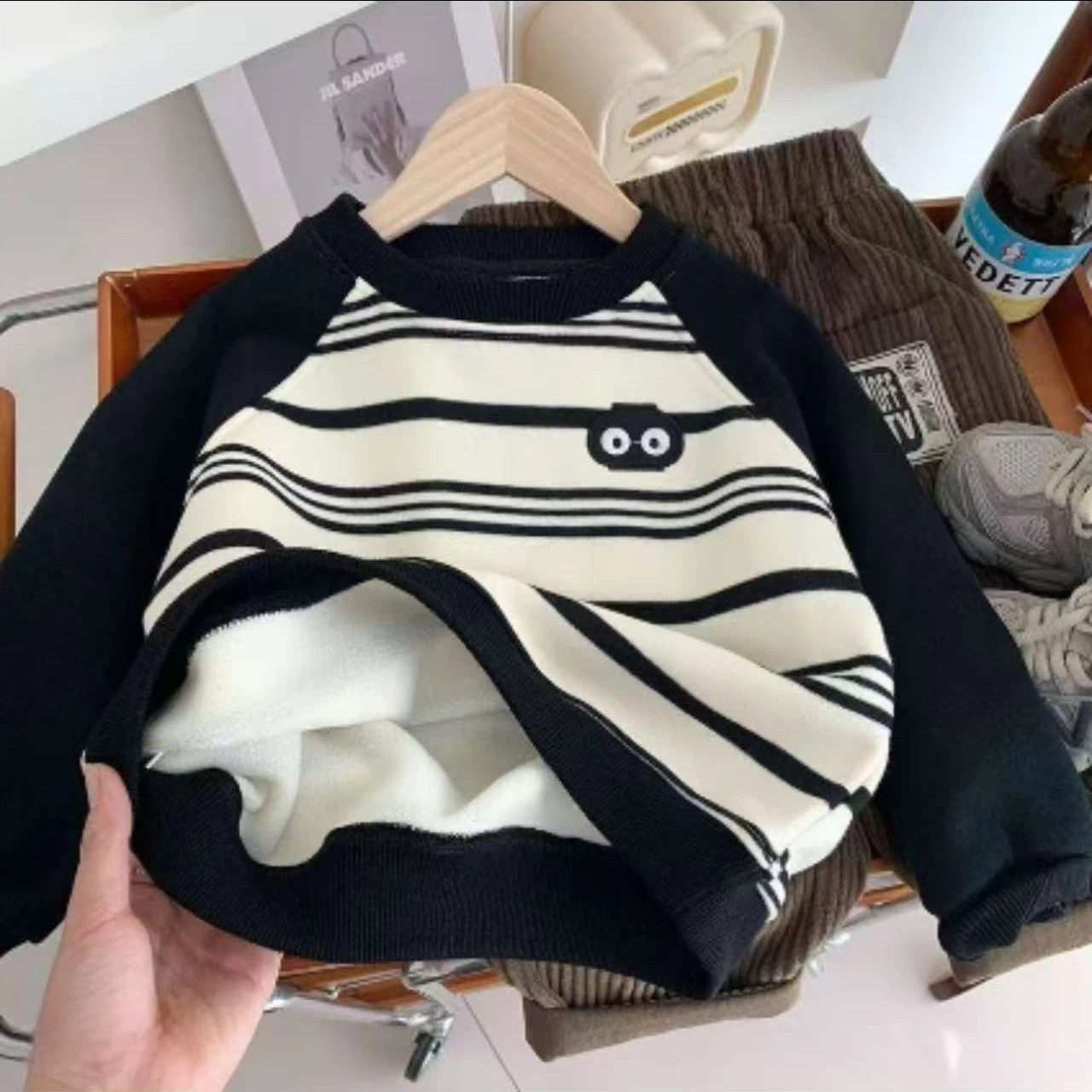 MXAG一体绒男童卫衣保暖