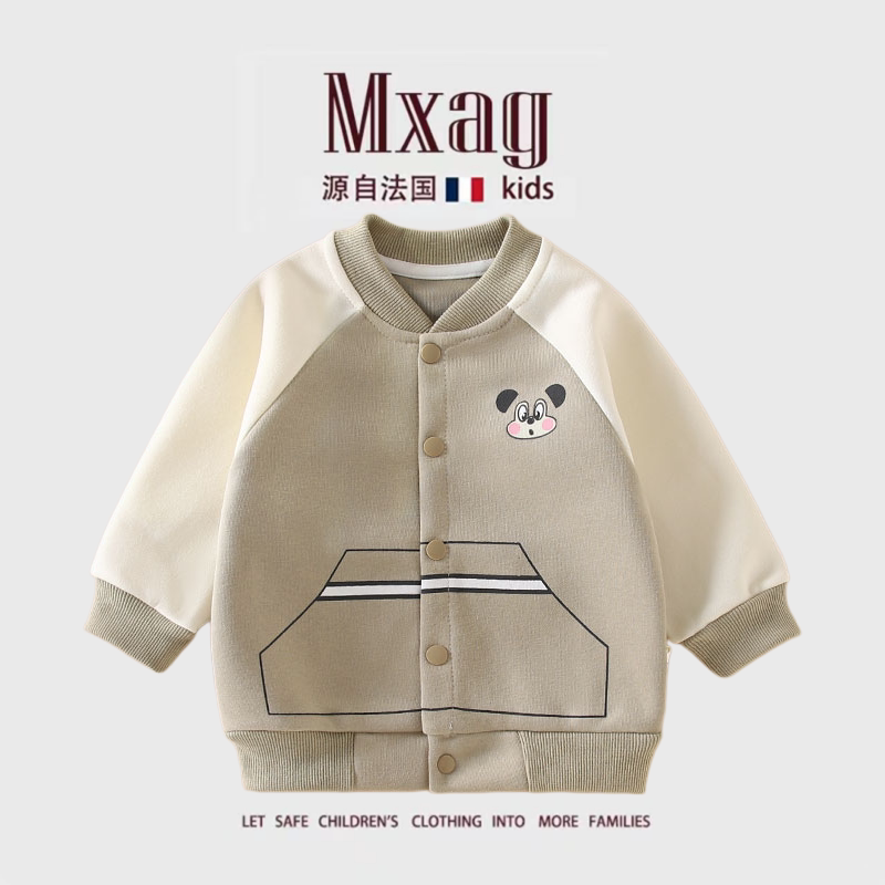 MXAG小熊棒球服男女童春秋夹克