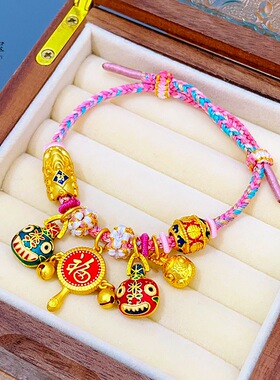 金色精致新中式国风手链女轻奢高级感百搭新中式国潮风手串