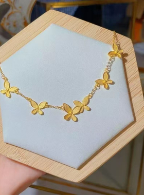 金包银漫天飞舞蝴蝶项链女宫廷风轻奢时尚百搭锁骨链2025新款