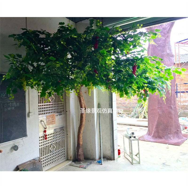 仿真葡萄树假绿植景观假盆景人造假树酒店商场装饰大型落地摆件