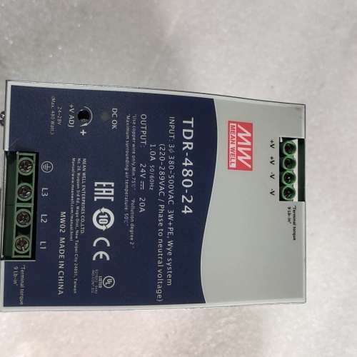 明纬TDR-480-24开关电源，货正品，三相380