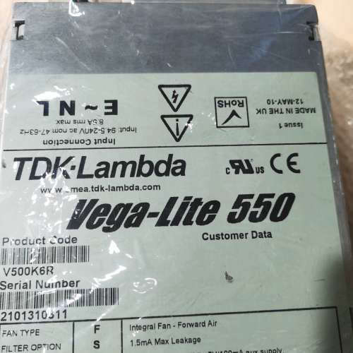TDK-LAMBDA VEGA-LITE 550 电源 V5
