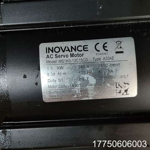 汇川INOVANCE伺服电机，型号MS1H3-13C15CD
