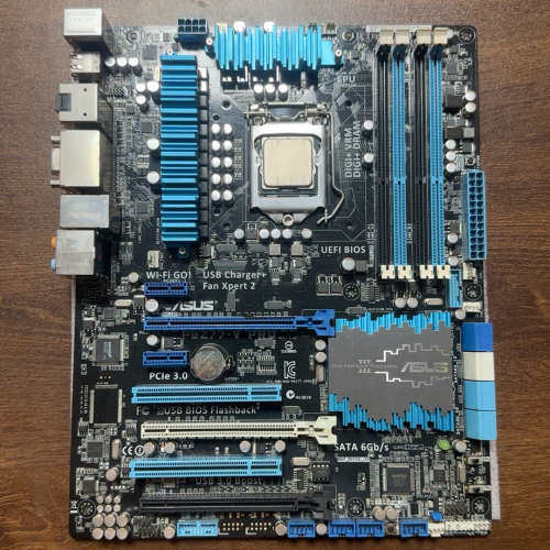 华硕主板ASUS P8Z77-V PRO 主板一片，Cpu：
