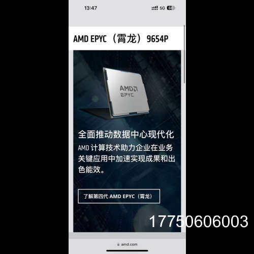 AMD EPYC 9654P 9j14 9b14 9a84