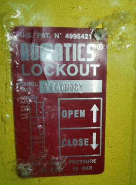 NUMATICS LOCKOUT VT40N08Y手动控制阀