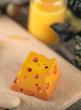 食物键帽 机械键盘手工树脂键盘帽单颗透光白色可爱个性美食键帽