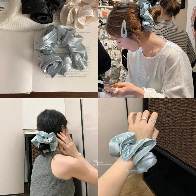 韩系千金风高级缎面木耳边大肠发圈法式优雅气质头花丸子头扎发绳,饰品/流行首饰/时尚饰品新,发饰,淘宝优惠券,粉丝福利购,淘宝优惠卷