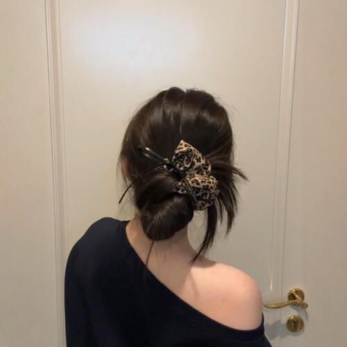 韩系复古大肠圈质感发绳饰蝴蝶结