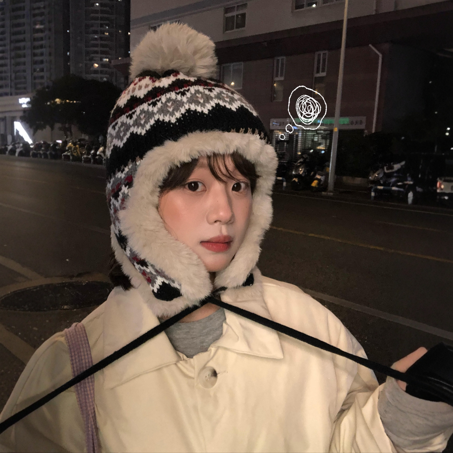 可爱护耳帽保暖显脸小帽子氛围感