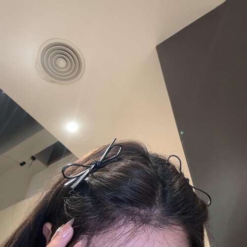 韩系极简蝴蝶结发夹高级感侧边夹