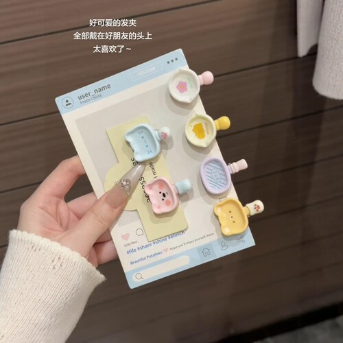韩系甜美卡通刘海夹氛围感发夹