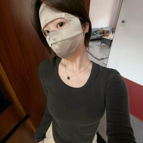 韩版3D防晒面罩遮阳全脸防紫外线透气脸基尼口罩高颜值2026年新款