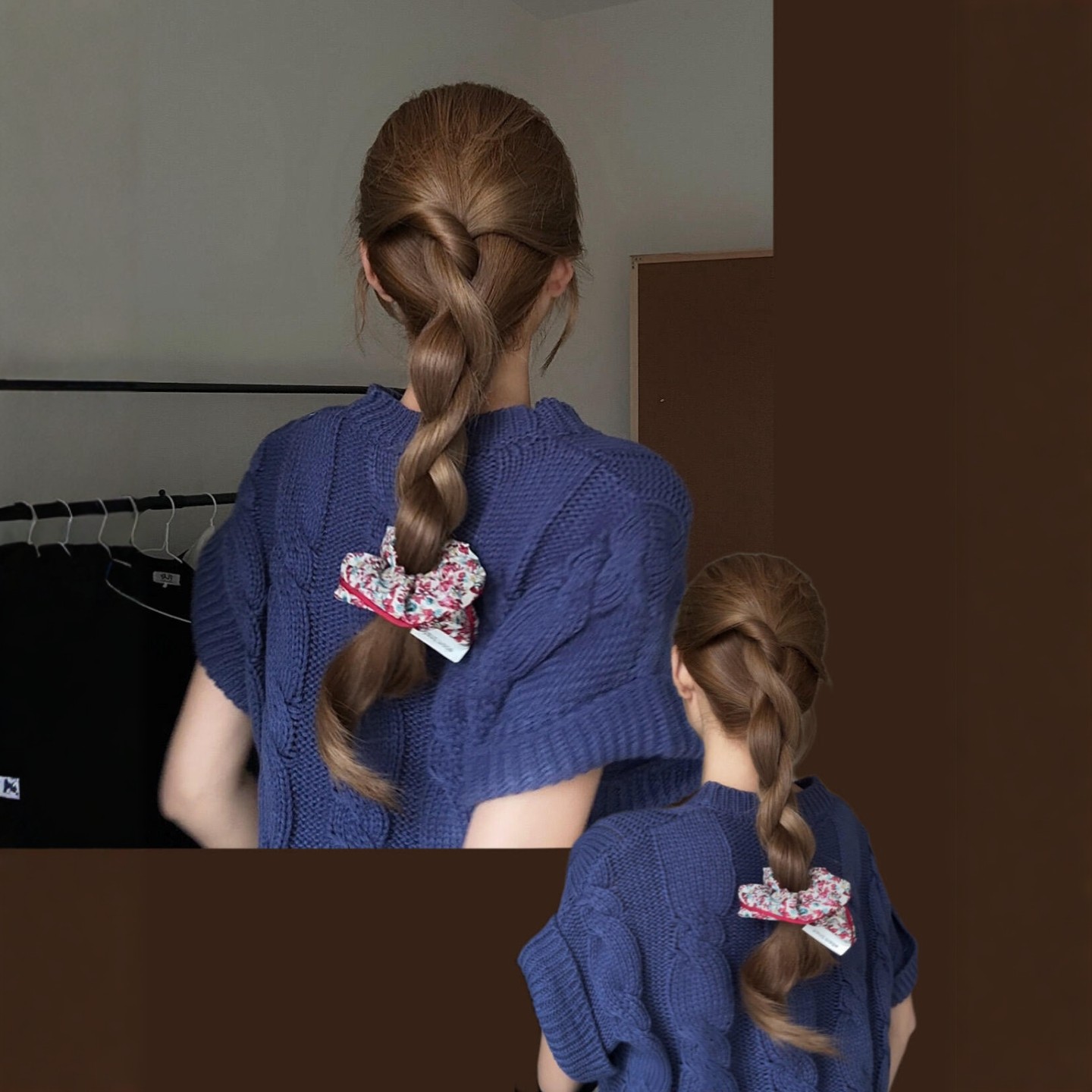 不用编的麻花辫韩系碎花大肠发圈简约高级感超仙发圈百搭2025新款