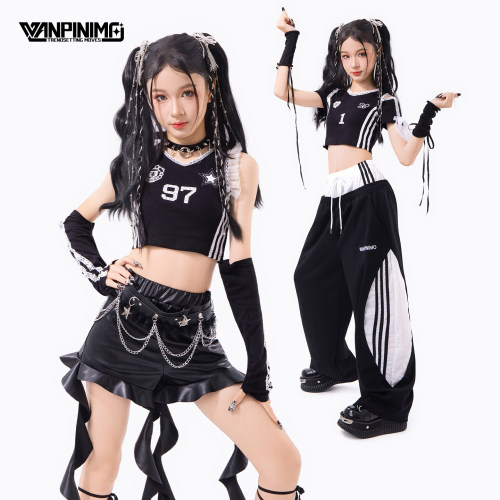 顽皮尼莫女童爵士舞潮酷演出服