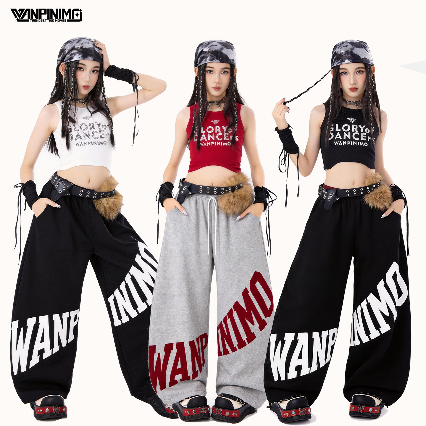 顽皮尼莫童装女童爵士舞服装夏潮酷炸街演出服少儿JAZZ街舞表演服