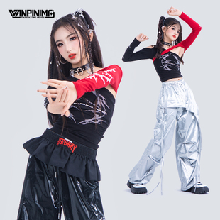 顽皮尼莫秋冬女团甜酷jazz爵士舞女童服装 街舞走秀时髦潮酷演出服