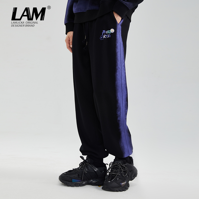 LAMLICKA男运动休闲宽松束脚长裤