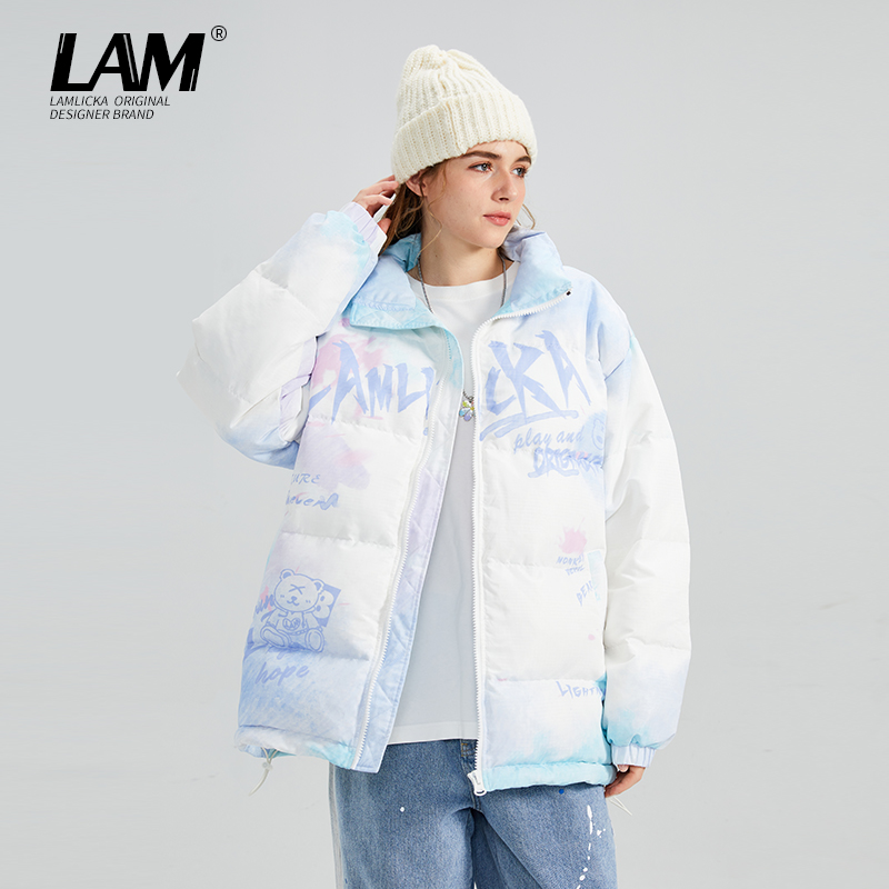 LAMLICKA情侣同款扎染羽绒服