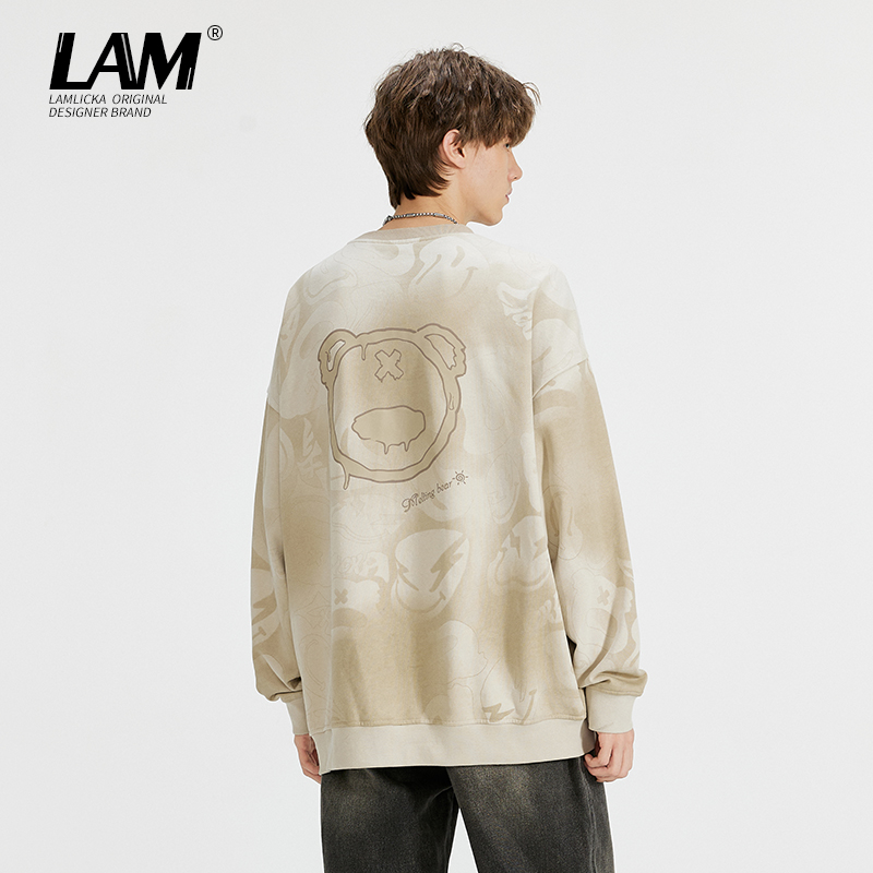 LAMLICKA情侣休闲圆领套头卫衣潮