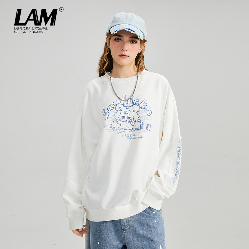 LAMLICKA薄款宽松休闲纯棉卫衣