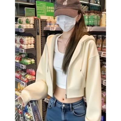 短款连帽卫衣外套女2025新款爆款