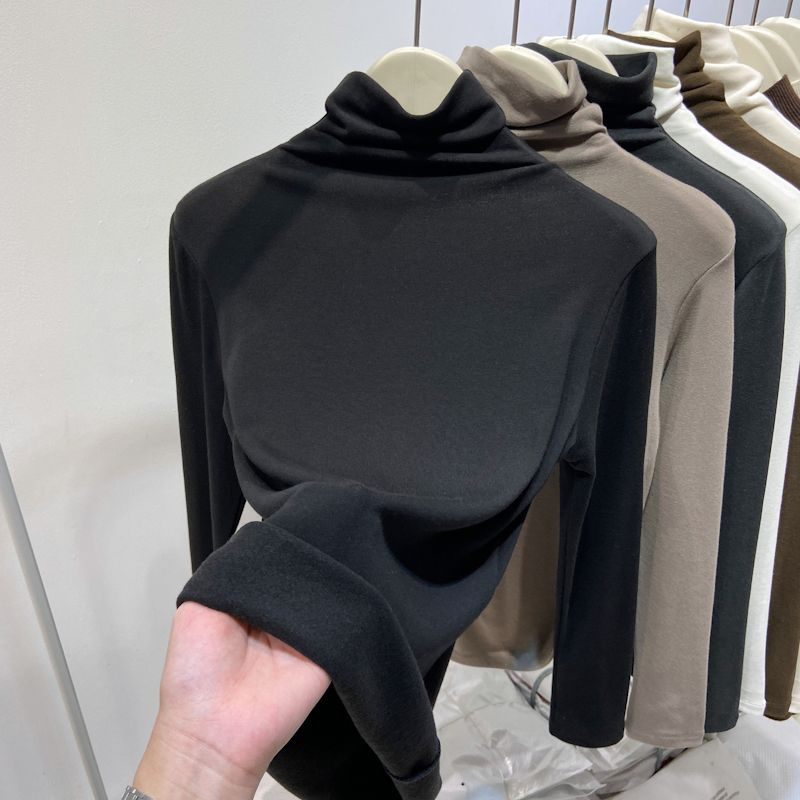 大牌剪标撤柜德绒打底衫女内搭