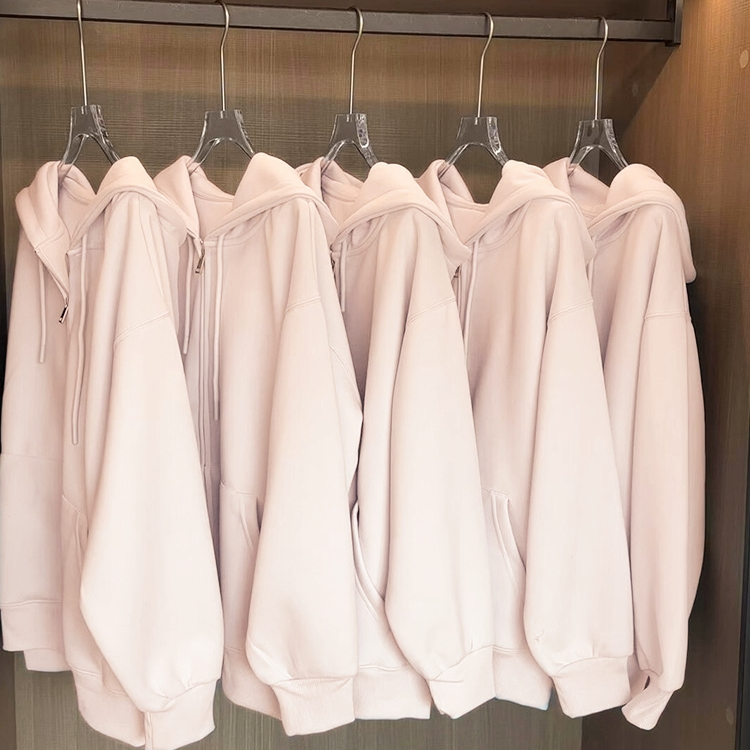 粉色连帽卫衣外套女款春秋季