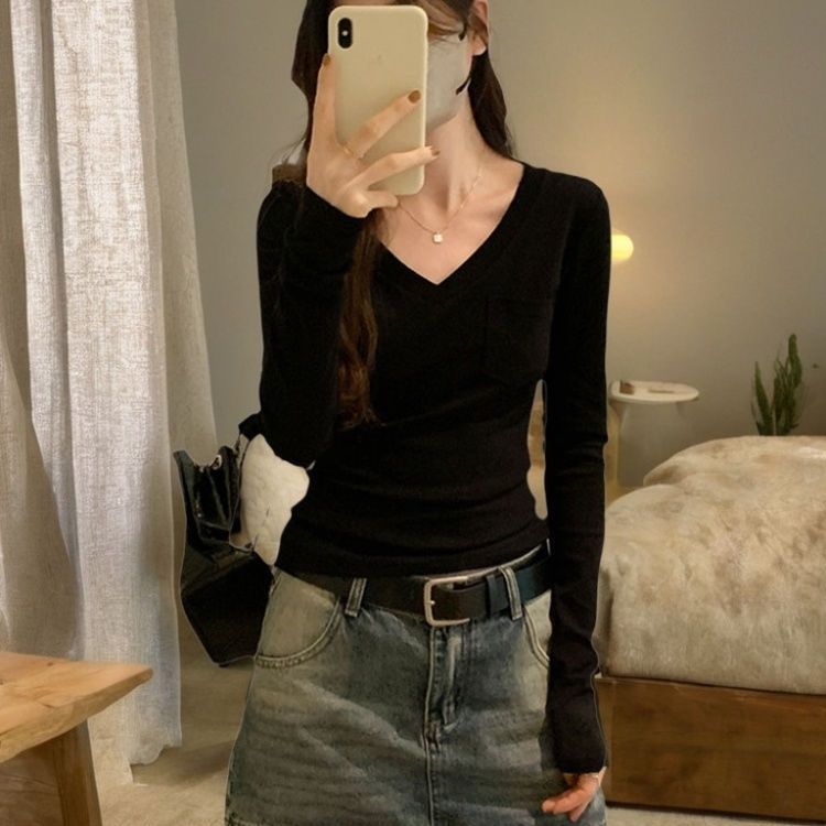 高级感修身显瘦长袖T恤