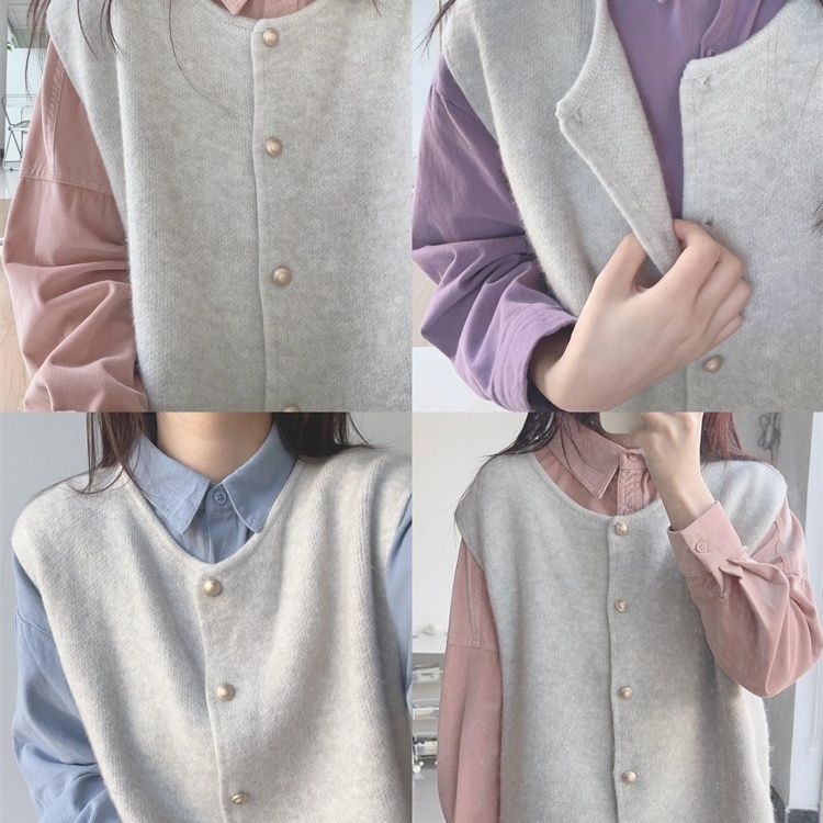韩系甜美粉色翻领灯芯绒衬衫